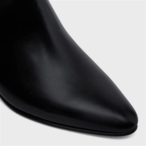 Celine Jacno Zipped Boot in Shiny calfskin .